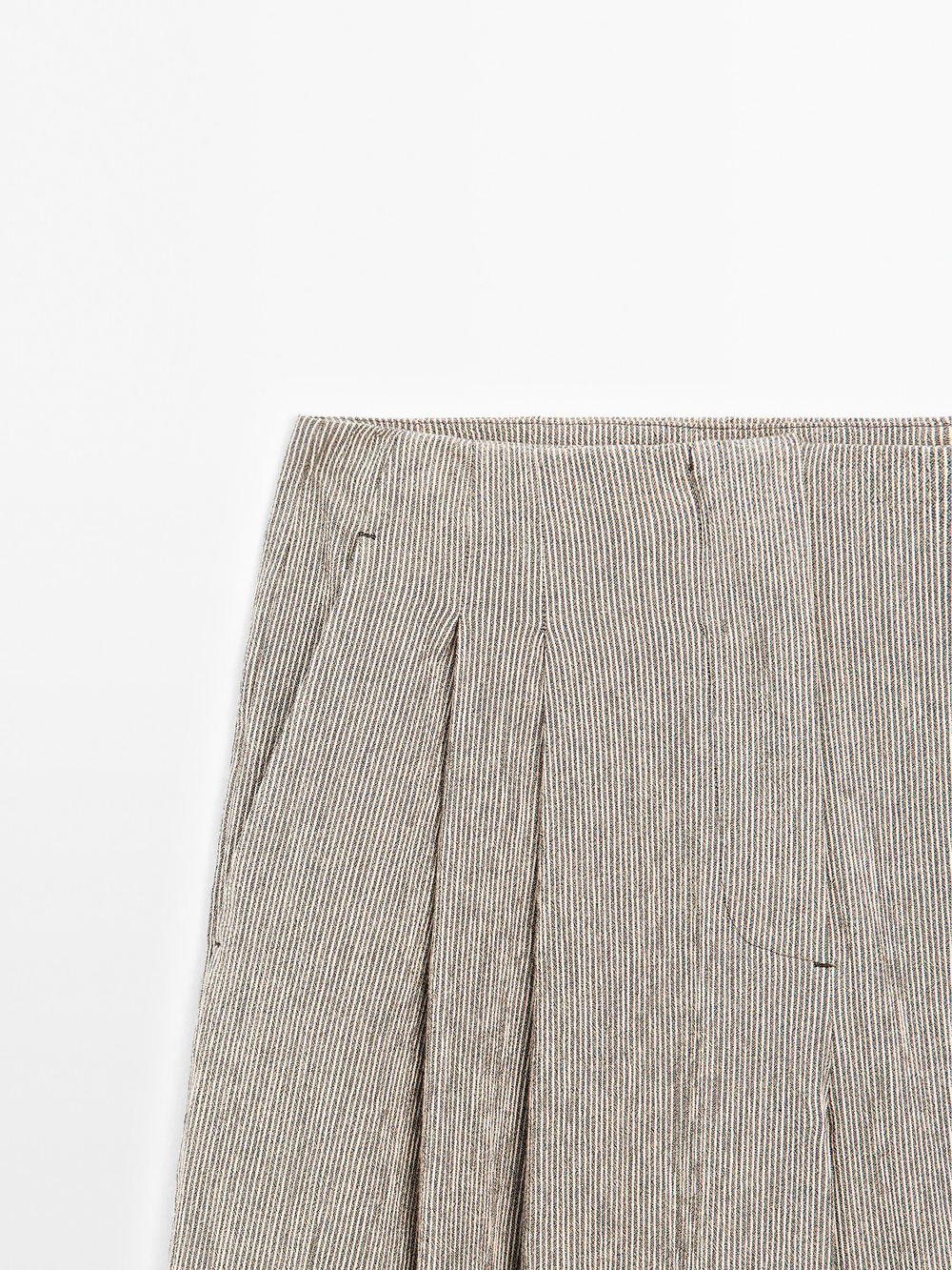 Massimo Dutti Брюки из рельефной ткани, белый/черный