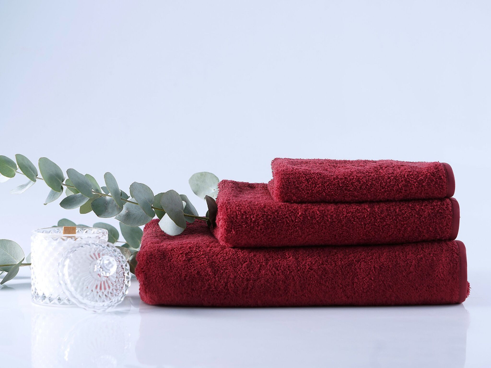 Набор полотенец 3шт Claire Batiste Atelier Ile темно-пурпурный