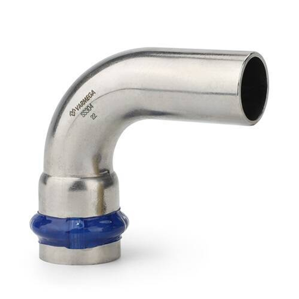 Отвод 90° однораструбный Varmega Inox Press - 18 (прессовой, для труб из нержавеющей стали)