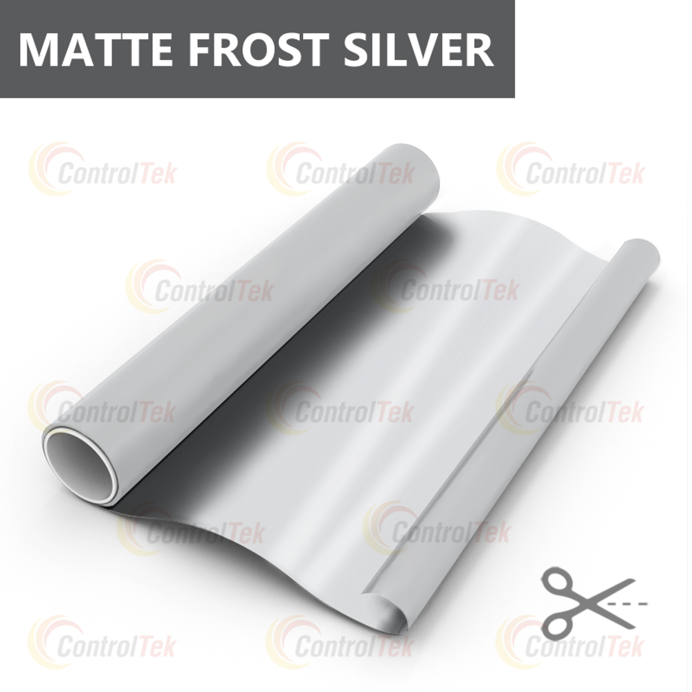 Пленка для окон декоративная MATTE FROST SILVER ControlTek, на отрез (ширина рулона 1,22 м.)