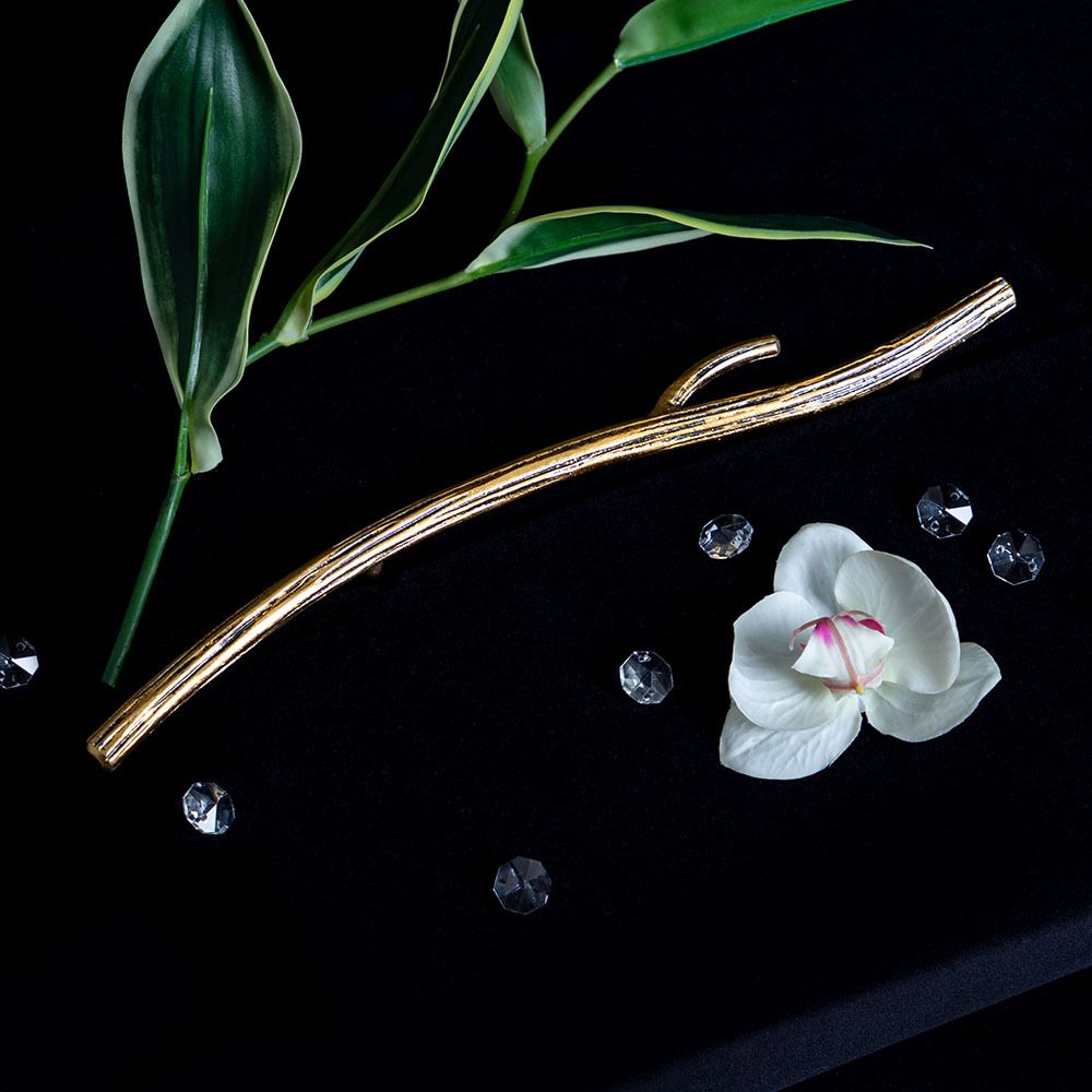 Ручка скоба мебельная Арт Бранч правая Амбер