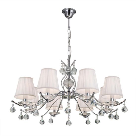 CL438181 Шелли Хром+Белый Св-к Люстра