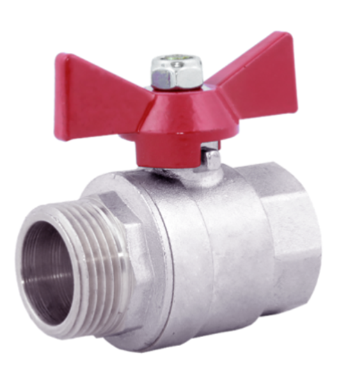 Кран шаровый 25 (1") ВН бабочка (Италия)