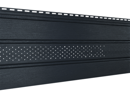 Софит Ю-Пласт С центральной перфорацией Графитовый 0,3м*3м