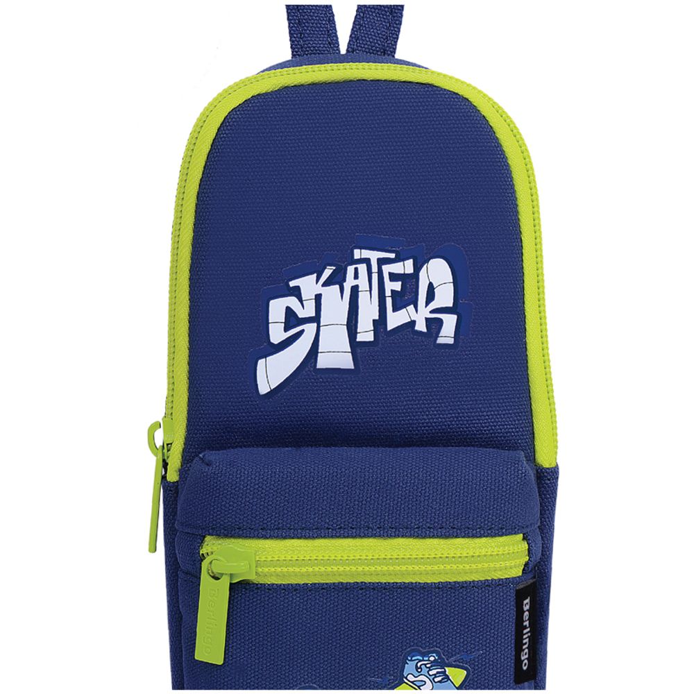 Пенал мягкий 1 отделение, 1 карман, 210*90*40 Berlingo "Skater", текстиль