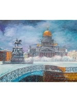 Картина маслом Исаакиевская площадь Васильев