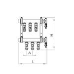 Распределительный коллектор REHAU IVKE на 4 контура (12487801001)
