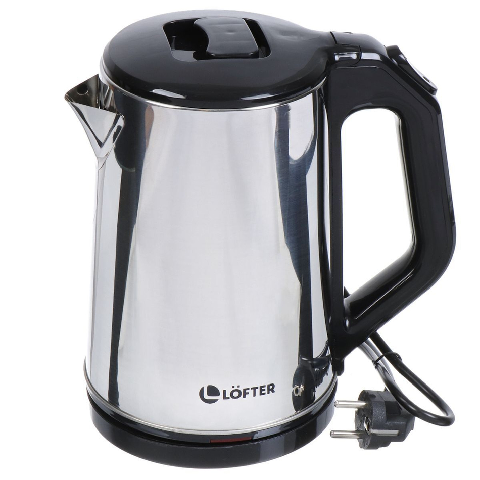 Чайник электрический Lofter, A05, 2.2 л, 1500 Вт, скрытый нагревательный элемент, нержавеющая сталь