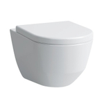 ПЭК Laufen PRO чаша унитаза подвесная Rimless с инсталляционной системой, тонким сиденьем микролифт и клавишей смыва, хром глянец (Z.RU93.0.761.5)