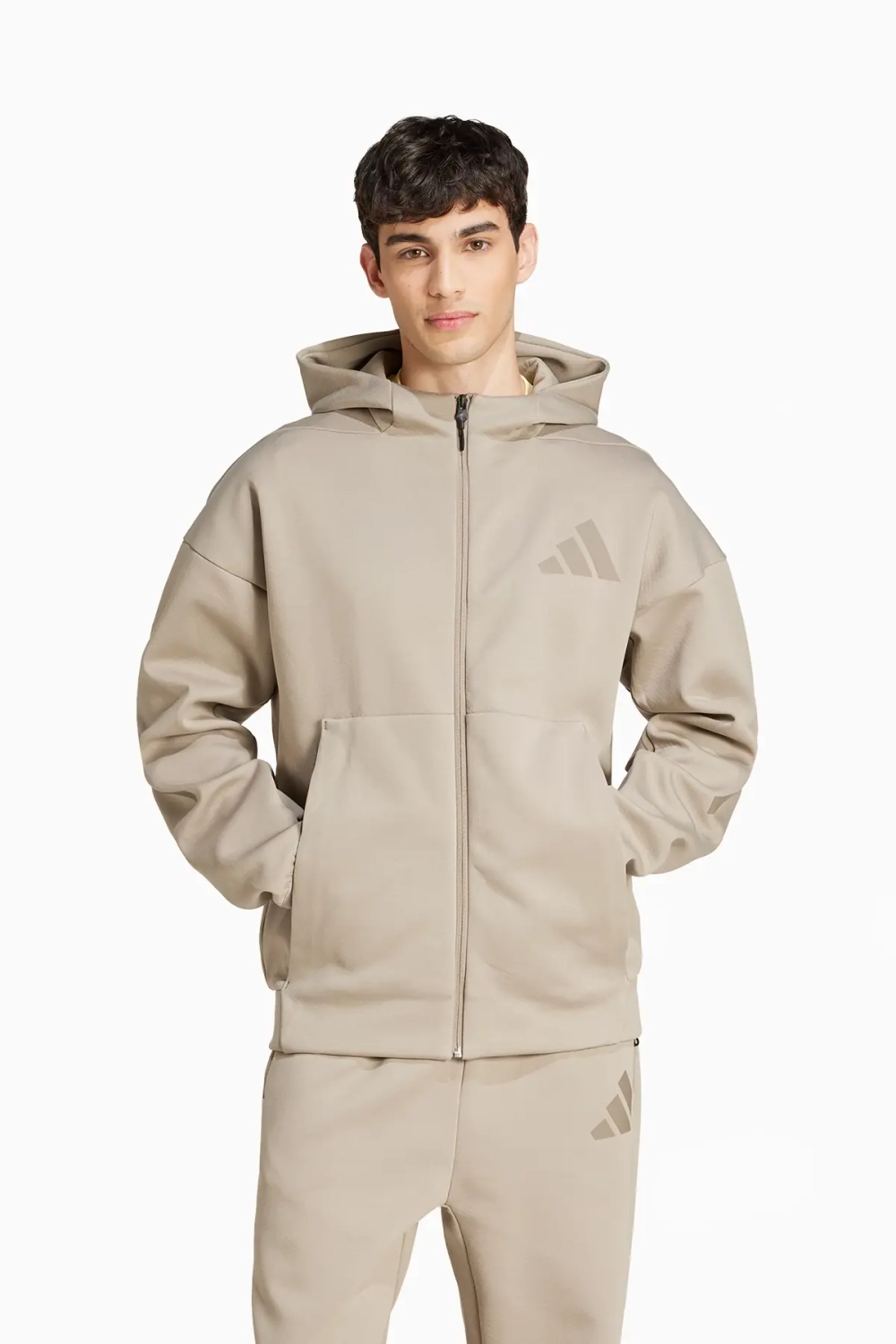 Кофта adidas Z.N.E. Full-Zip - бежевый