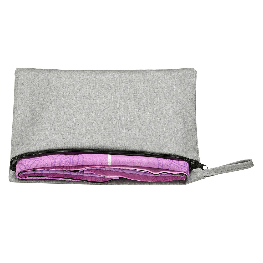 Тревел коврик для йоги Om Purple 185*68*0,1 см из микрофибры и каучука