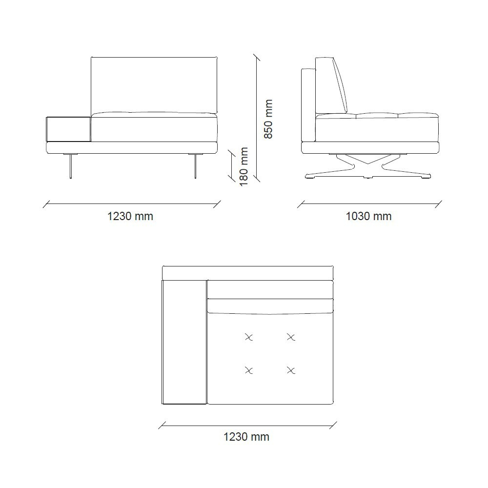 Модуль с кофейным столиком ENZA HOME BOLD EH71147