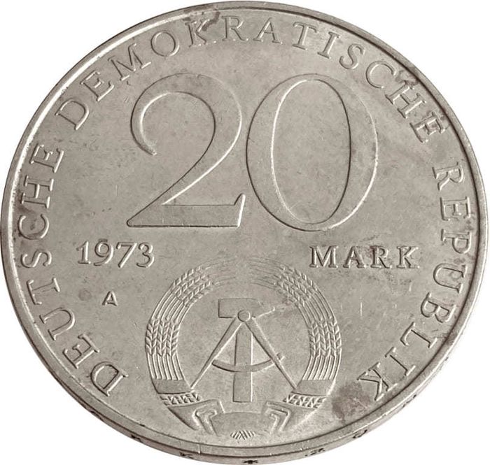 20 марок 1973 Германия «Отто Гротеволь»