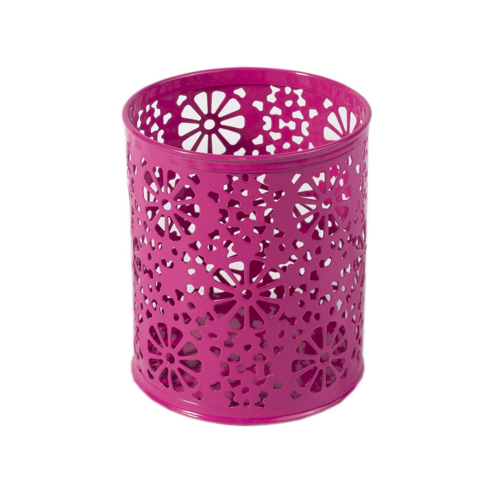 Подставка-стакан для канцтоваров Alingar, металлическая, круглая, узор "Одуванчики", ассорти