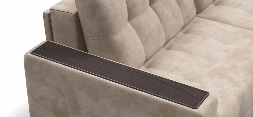 Диван Босс Гранд Велюр Алькантара пепел