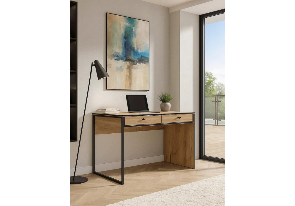 Стол деревянный Woodville Брут 6 крафт золотой, черный