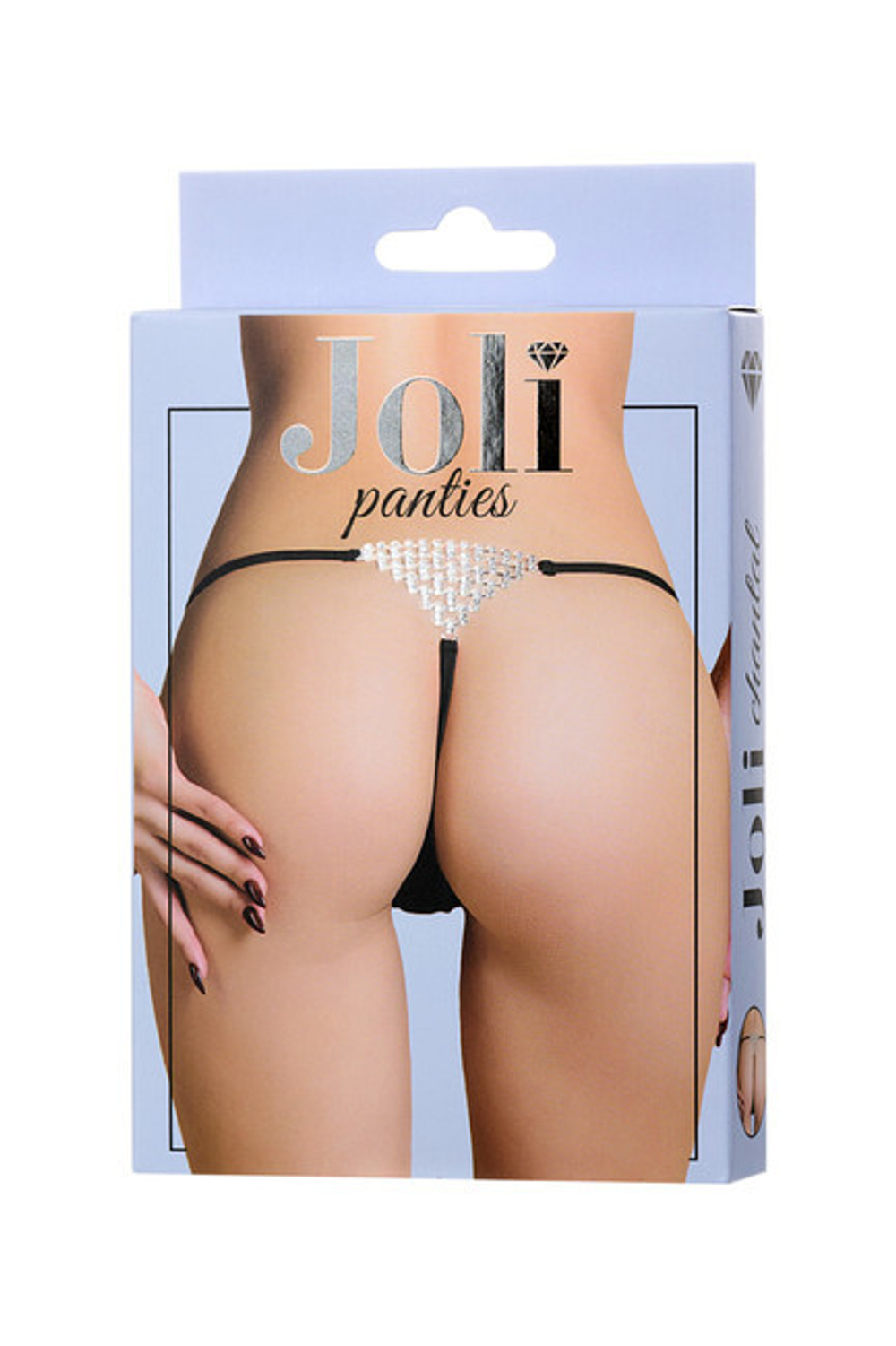 Трусики со стразами черные Joli Chantal (42-46) (Цвет: черный)