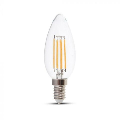 Лампа светодиодная, филамент V-TAC, E14, 6 Вт, 2700К, SKU 7423