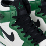 Кроссовки Nike Air Jordan 1 Wmns White / Green with Fur