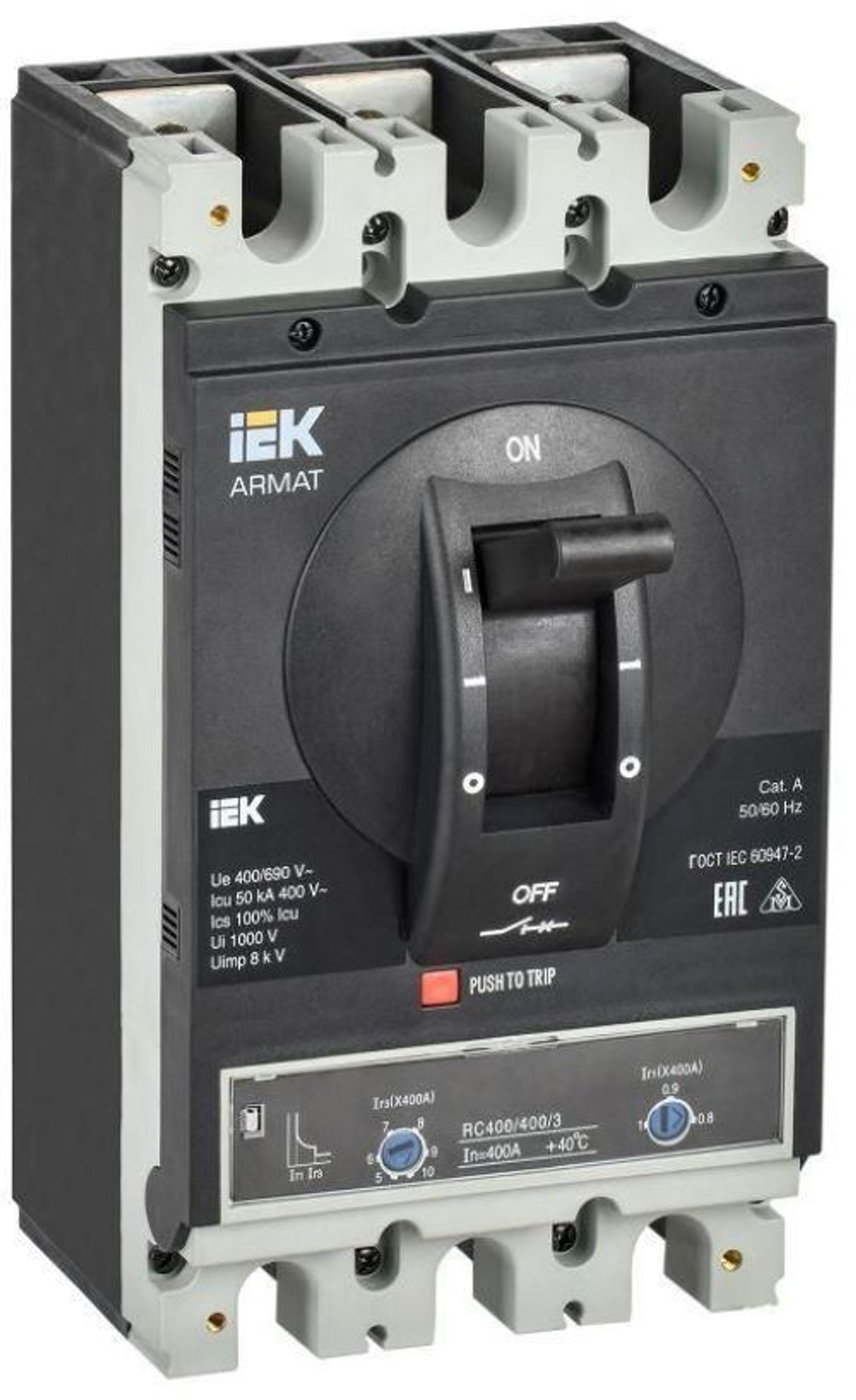 Автоматический выключатель в литом корпусе IEK AR-MCCB-3H-050-0400A-ATUC
