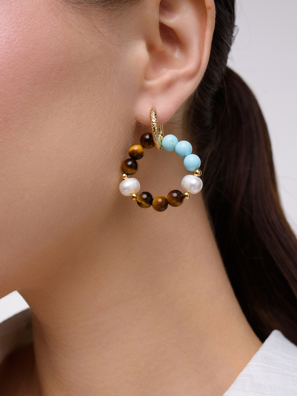 Серьги "Tiger circle" Gold