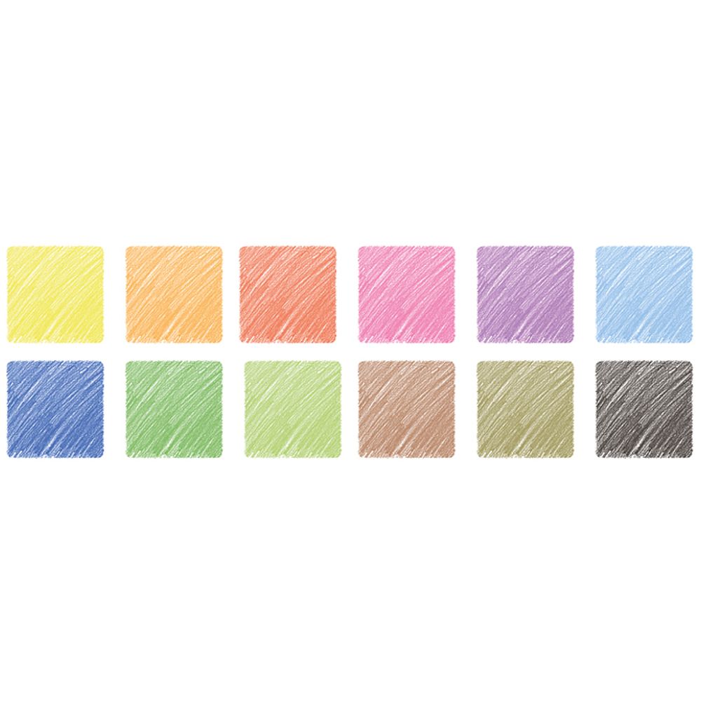 Карандаши цветные ArtSpace "Космонавты", 12цв., заточен., картон, европодвес