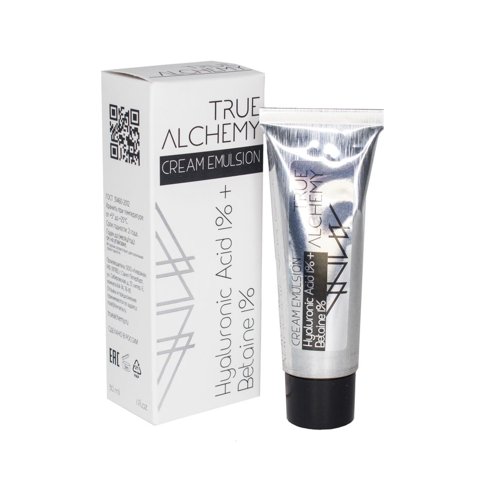 Cream Emulsion Hyaluronic Acid 1% + Betaine 1%, крем для лица, 30мл
