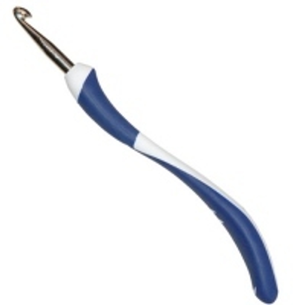 Крючок, вязальный с эргономичной пластиковой ручкой addiSwing № 6, 16 см