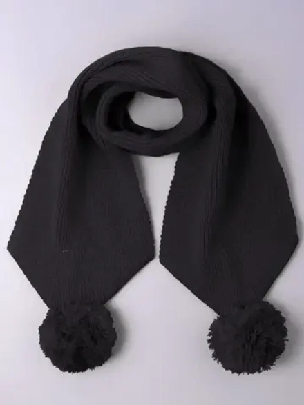 Шарф зимний вязаный с бубонами для детей