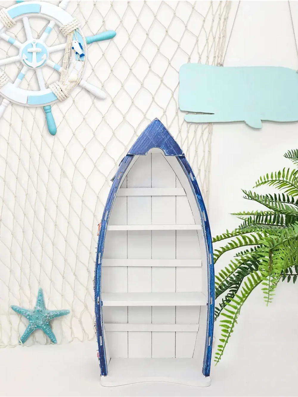 Полка напольная в морском стиле маленькая 49 см