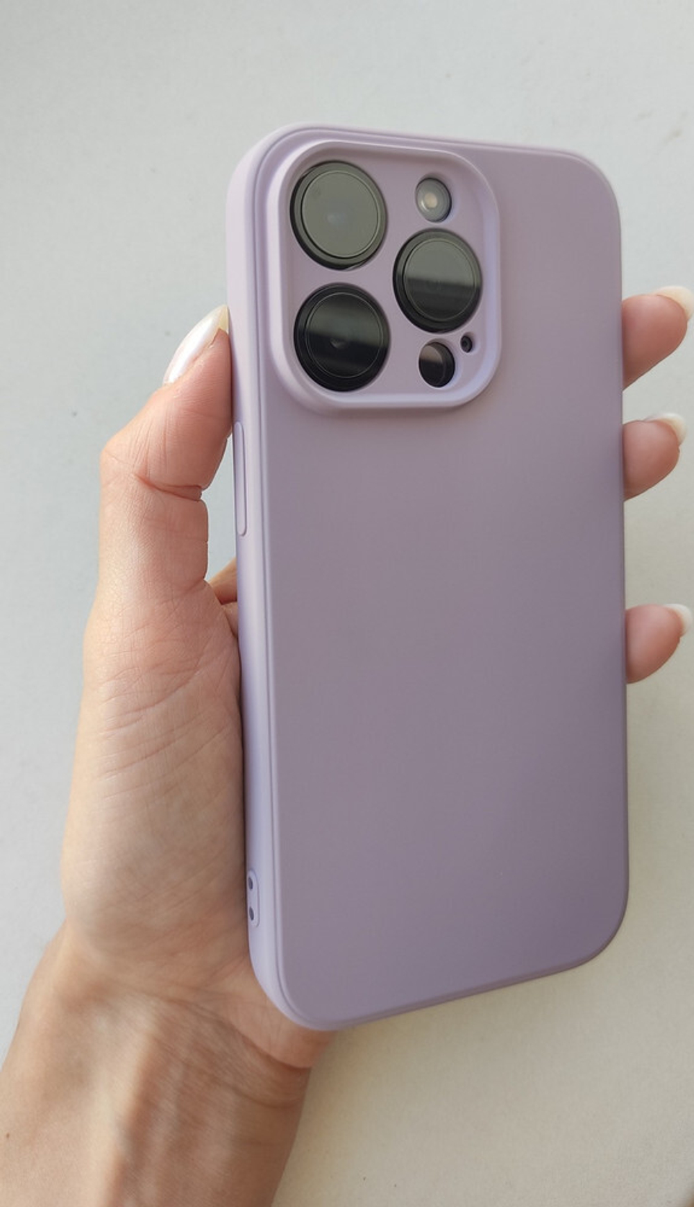 Накладка iPhone 14 Pro силикон сиреневый