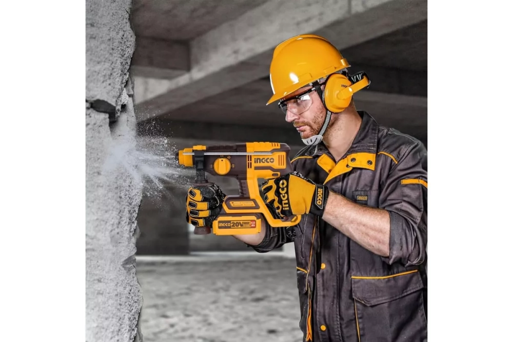Аккумуляторный бесщеточный перфоратор SDS-Plus INGCO CRHLI20208 INDUSTRIAL 20 В 2 Дж