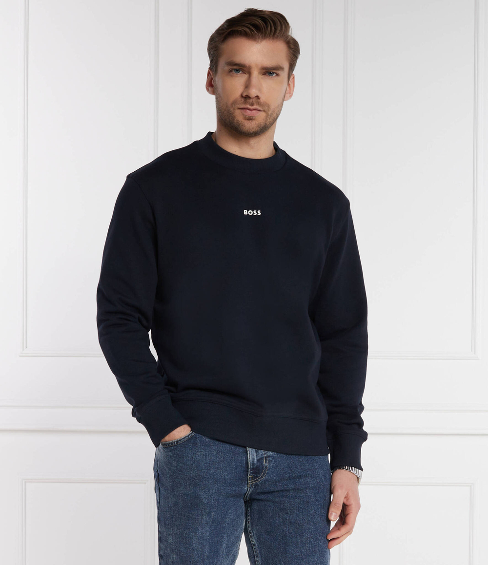 Худи WeSmallcrew BOSS ORANGE - темно-синий(50514541)