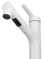 Смеситель для раковины с выдвижным изливом WONZON & WOGHAND, Белый матовый (WW-A40862-MW)