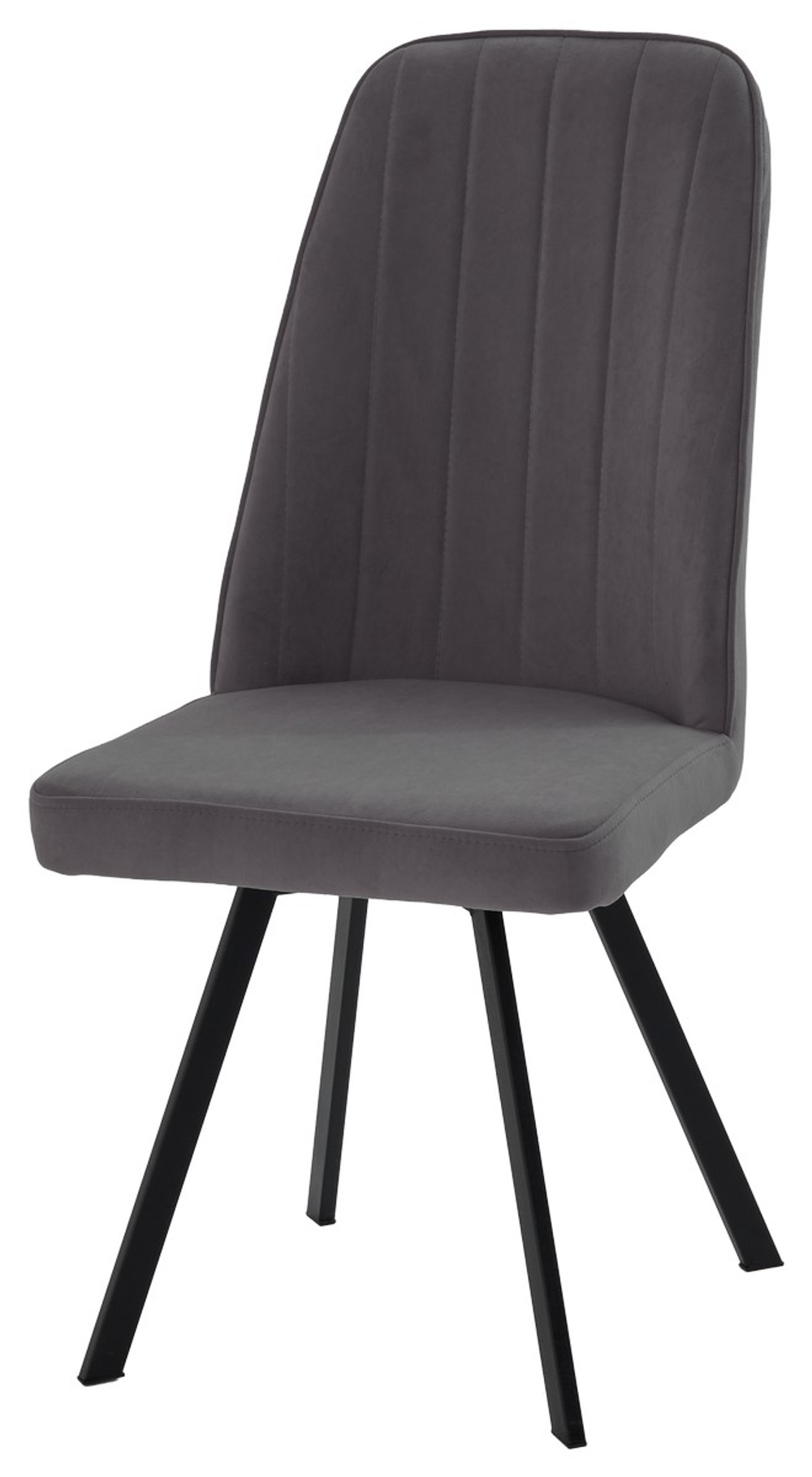 Стул ПРОВАНС 360 град. поворот. B28 Темно-серый, велюр / черный каркас, М-City