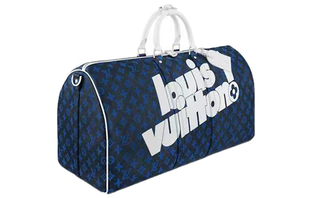 LOUIS VUITTON Keepall 50 Monogram Blue