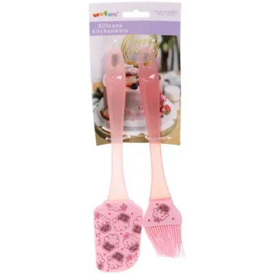 Набор кулинарный (лопатка 24*5,3см+кисточка 22,2*4см) «Cupcake time» карамельный