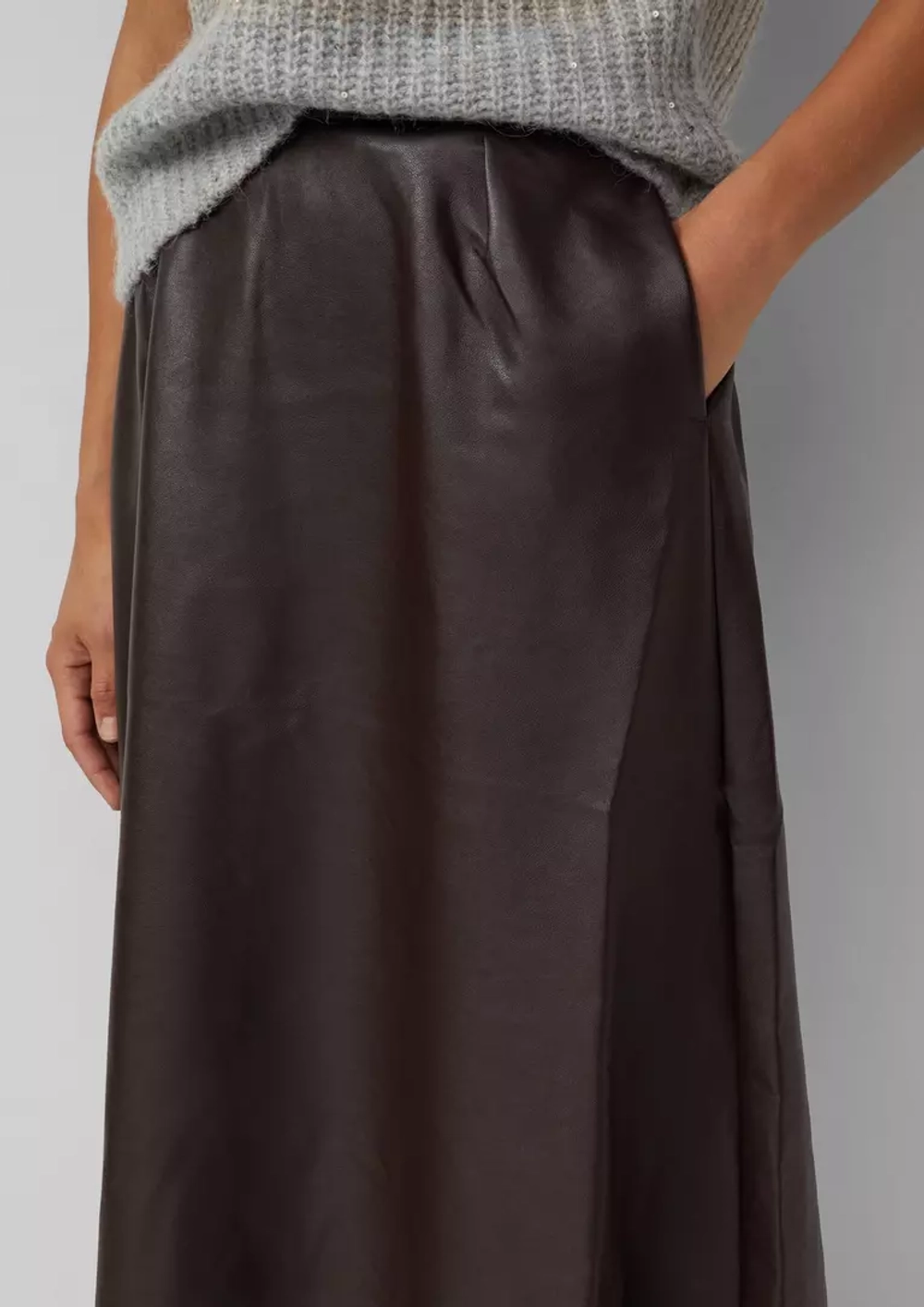 Юбка-миди в кожаном стиле Black Label