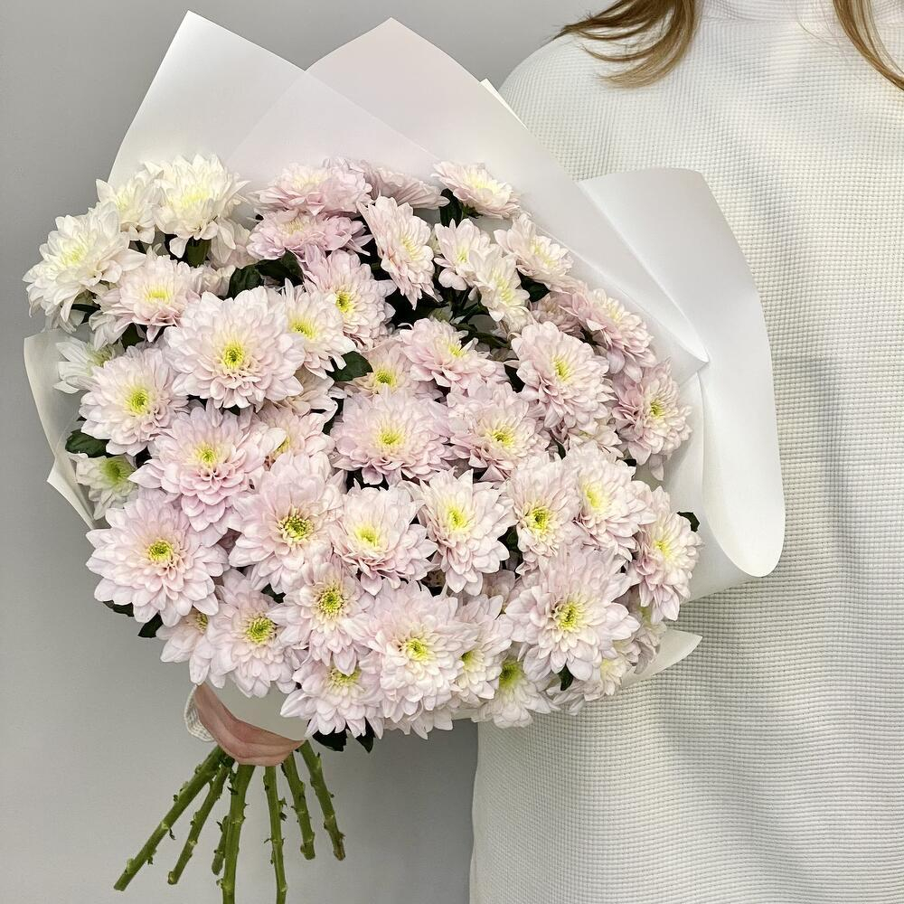 Перламутр Букет нежно-розовых хризантем
