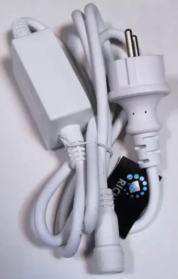 Блок питания для гирлянд постоянного свечения 1.5 м., 220V, 3А, белый провод Rich LED (RL-220AC/DC-3A-W)
