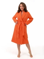 Халат женский махровый "Элит" с воротником шалькой, цвет: 1049-Коралловый