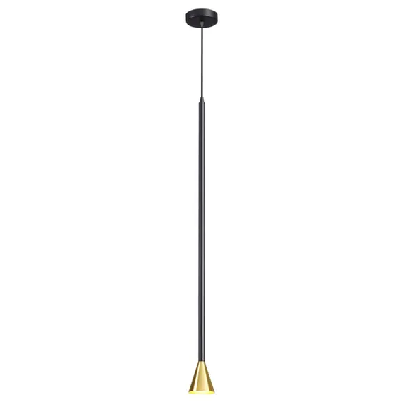 3884/1GB HIGHTECH ODL20 477 черно-золотистый/металл Подвесной светильник LED GU10 7W 220V PIPA