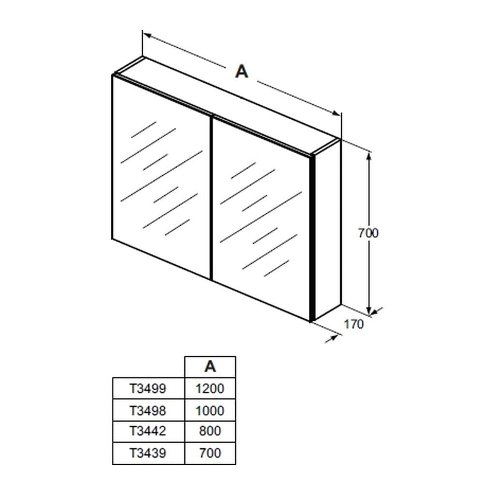 Зеркальный шкафчик 100 см Ideal Standard MIRROR&LIGHT T3498AL