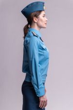 Рубашка МЧС женская голубая, длинный рукав