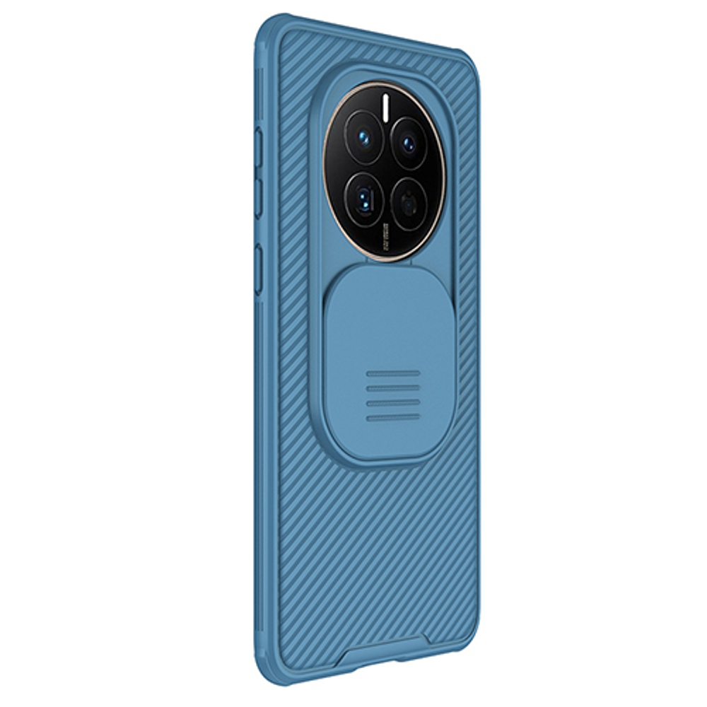 Усиленный чехол синего цвета от Nillkin для Huawei Mate 50, серия CamShield Pro с защитной шторкой для задней камеры