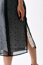 Двухслойная юбка прямого кроя