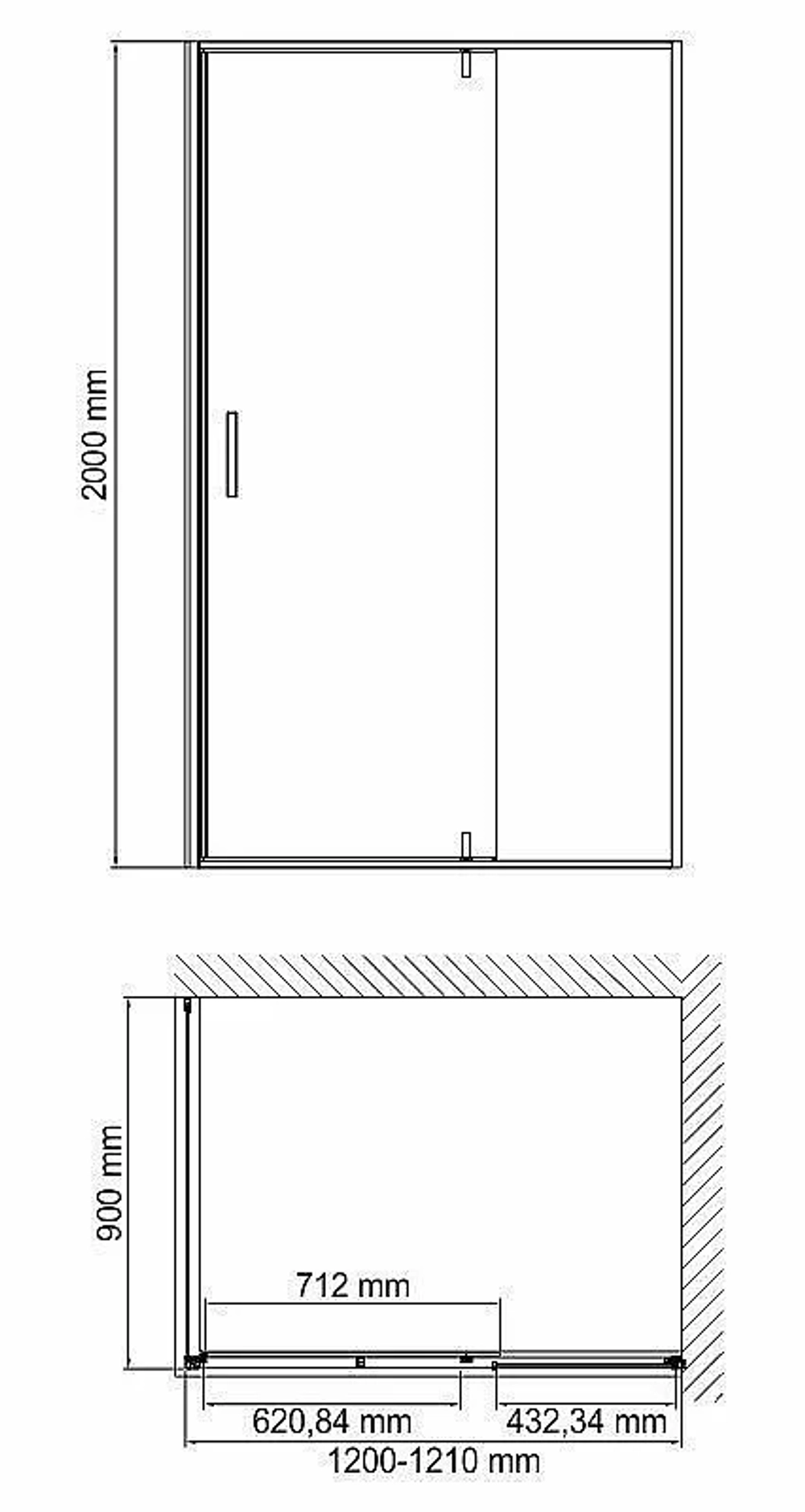 Душевой уголок WasserKRAFT Elbe 74P07 120x90