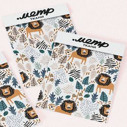 Ткань оксфорд 600 львята в лесу