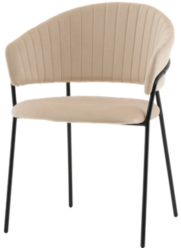 Стул Бруно NEW велюр кремовый