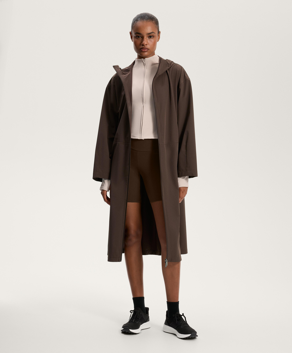 OYSHO Легинсы-велосипедки Comfortlux с высокой посадкой длиной 20 см, темно-коричневый